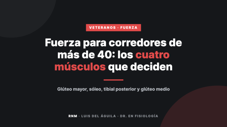 Fuerza para corredores de más de 40: glúteo mayor, sóleo, tibial posterior y glúteo medio
