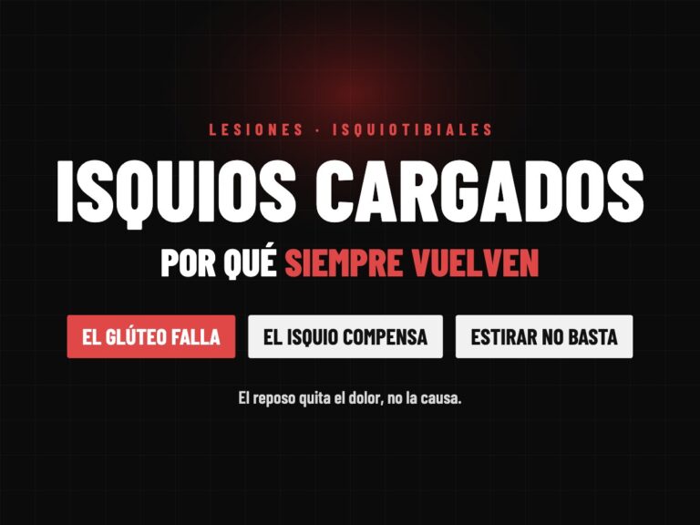 Isquiotibiales cargados al correr: por qué siempre vuelven