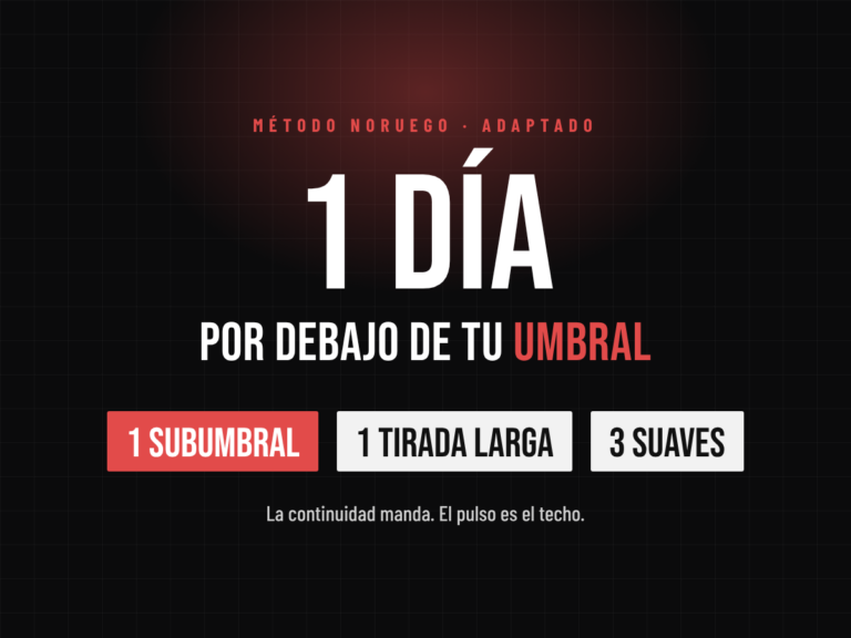 Método noruego adaptado para corredores populares: una sesión subumbral, una tirada larga y tres entrenamientos suaves por semana